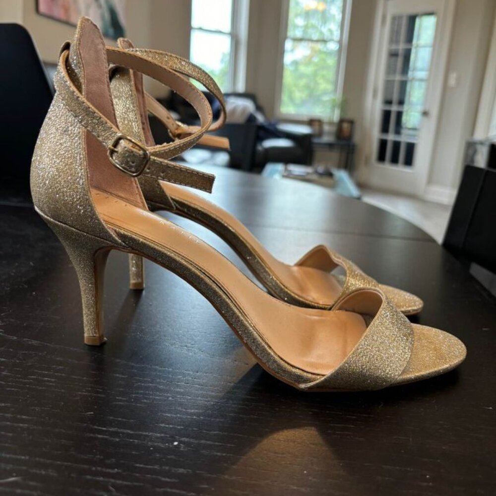 Kelly and Katie Gold Heels
